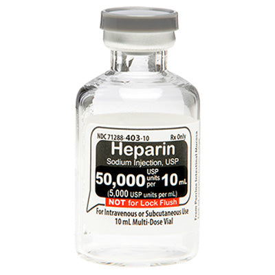 Heparin Sodium Injection USP 50000 Units Per 10 mL Multiple Dose Vials