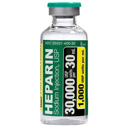 Heparin Sodium Porcine Injection 30000 Units Per 30 mL Multiple-Dose Vials 30 mL