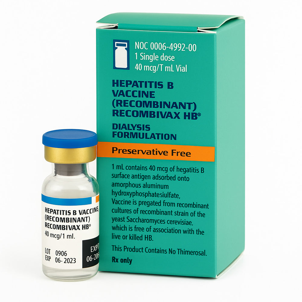 Hepatitis B Vaccine Recombivax HB Dialysis Formulation 40 mcg