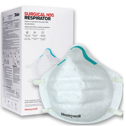 Honeywell Safety Products Honeywell Surgical N95 Particulate Respirator Face Masks DC365 White NIOSH-Certified ASTM F1862 (20/Box) | Mountainside Medical Equipment 1-888-687-4334 to Buy