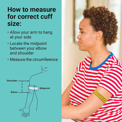 How to Measure your Arm Cuff Correctly Chart to Fit Blood Pressure Cuff