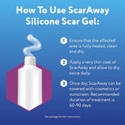 ScarAway Scar Repair Gel, 10 Gram, made with 100% silicone for effective scar treatment and skin healing.