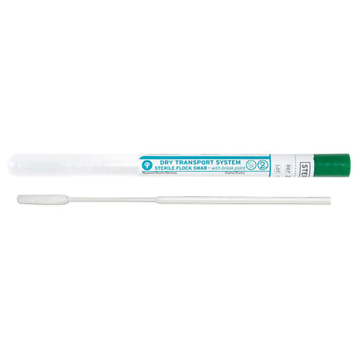 HydraFlock Nasopharyngeal Collection Swab for precise viral and bacterial sample capture in clinical testing and diagnostics.