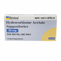 Hydrocortisone Acetate Suppositories 25 mg by Rising Pharmaceuticals 12/Box (Rx)