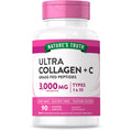 Ultra Collagen Peptides with Vitamin C, Grass-Feed Collagen Peptides Types I and III, 90 Count