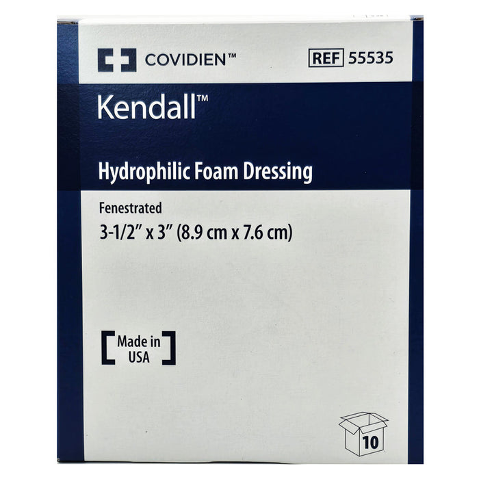 Hydrophilic Foam Wound Care Dressing 3-1/2 x 3 Inch Square, Fenestrate