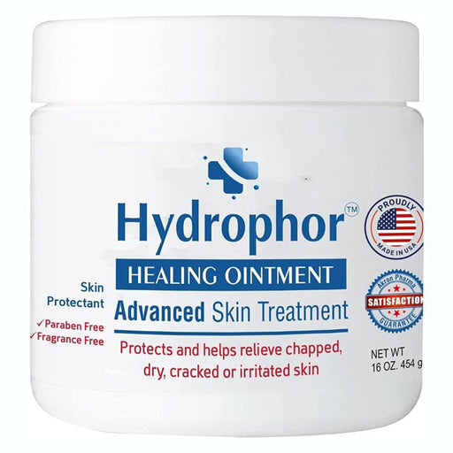 Hydrophor Healing Ointment jar on a white background