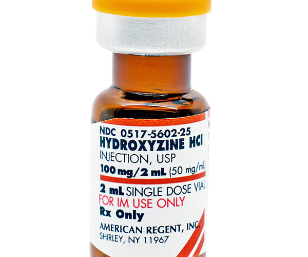 Hydroxyzine HCL Injection 50 mg Single Dose Vial 2 mL — Mountainside ...