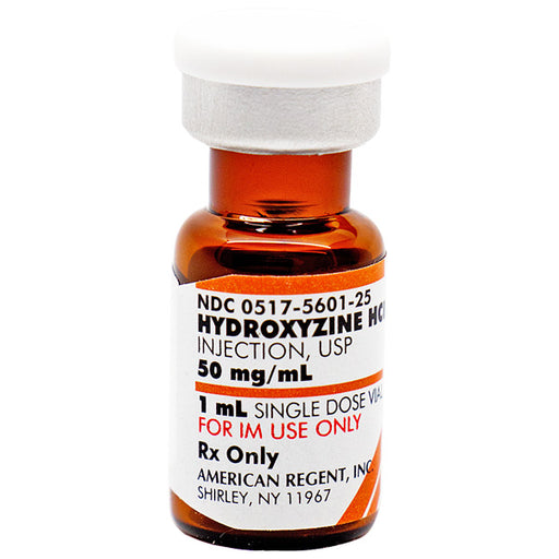 Hydroxyzine HCL Injection 50 mg/mL Single Dose Vial 1 mL