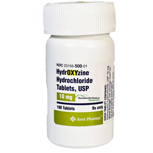 Hydroxyzine HCL Tablets 10 mg by Avet Pharmaceuticals NDC: 23155-0500-01