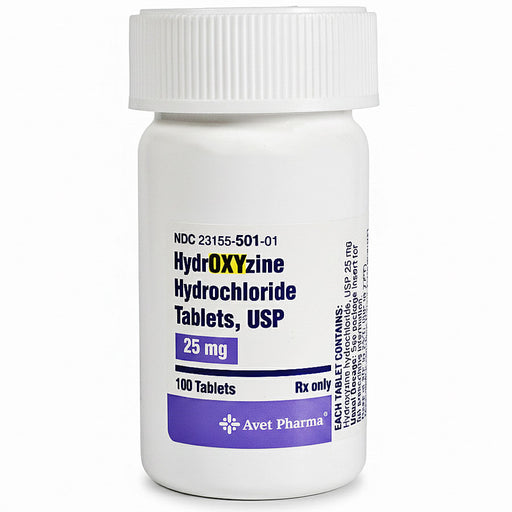 Hydroxyzine Hydrochloride 25 mg Tablets by Avet Pharma 