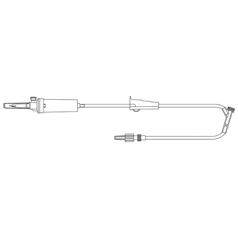 MS719P IV Administration Set Gravity 1 Port 20 Drops Drip Rate Without Filter 103 Inch Tubing.