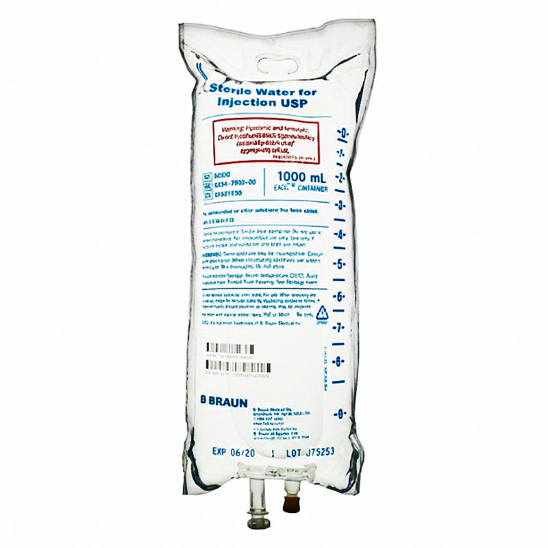 IV Bag Sterile Water for Injection 1000 mL by B Braun