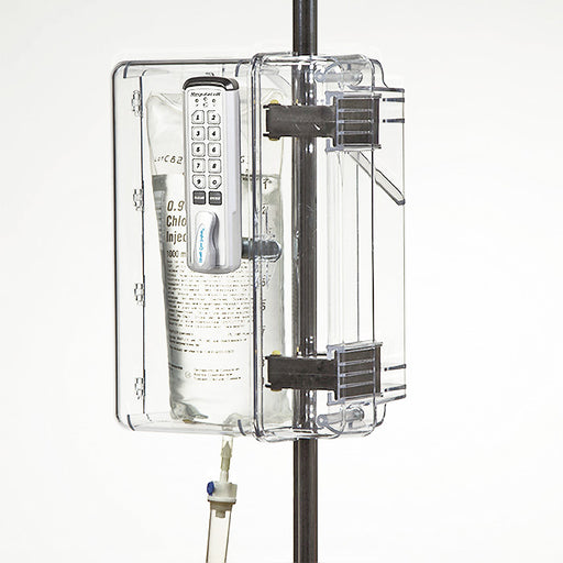 IV Pole Locking Box to Secure IV Bags with Keyless Digital Entry Lock