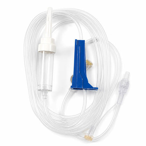 IV Set 15 Drop, Lock/Slip, 2 Injection Site, Roller Clamp, 2 Occlusion Clamps 105 inch