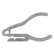 Stainless steel IV rubber dam punch with ergonomic handles and adjustable mechanism for creating precise holes in rubber dam sheets, SKU: 104-5702