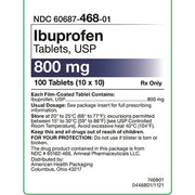 Ibuprofen 800 mg Tablets Unit Dose Packets (10 Packs of 10)