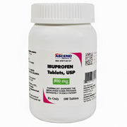 Bottle of ibuprofen tablets by Ascend 67877-0321-01