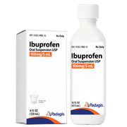 Ibuprofen Oral Suspension Liquid 100 mg / 5 mL by Padagis 120 mL Bottle 473 mL Bottle