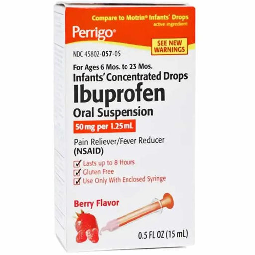 Infants’ Ibuprofen Oral Suspension Concentrated Drops 50 mg per 1.25 mL with Berry Flavor