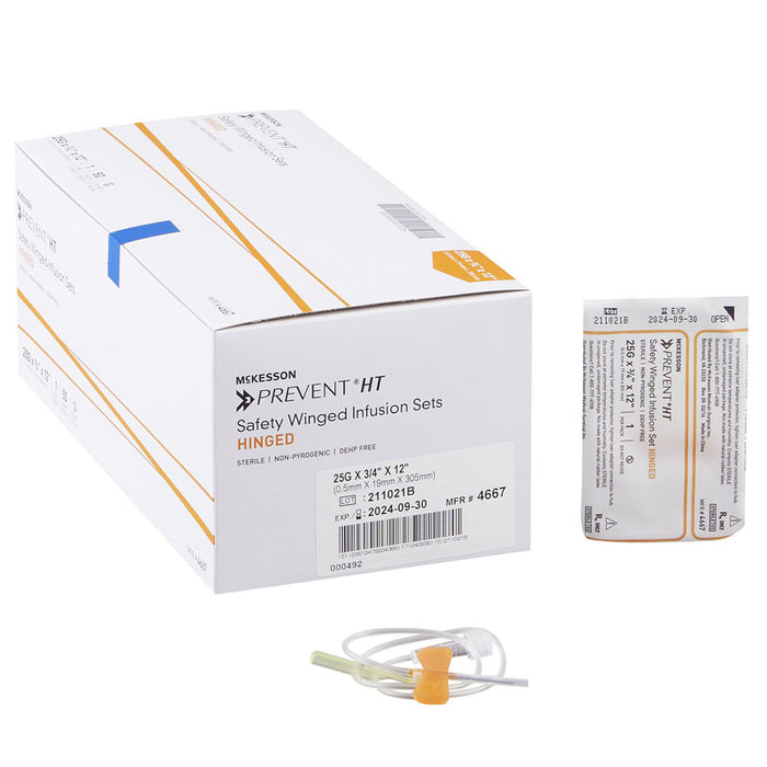 Mckesson Prevent HT safety winged infusion set.