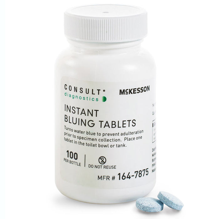 Instant Bluing Tablets Blue, 100 Tests For Use In Toilet Water