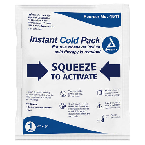 Instant Cold Pack Junior Size 4" x 5" for fast pain relief and injury recovery. Compact and easy to use.