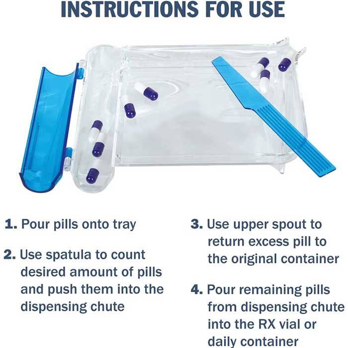 Pill Counting Tray with Spatula — Mountainside Medical