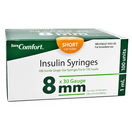 Insulin Syringes 30g x 5/16" by Sure Comfort