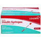 Insulin Syringes 31 gauge x 5/8", 0.5 mL by Leader 100/Box