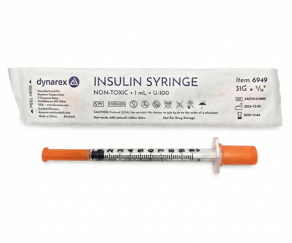 Insulin Syringes 31 Gauge x 5/16
