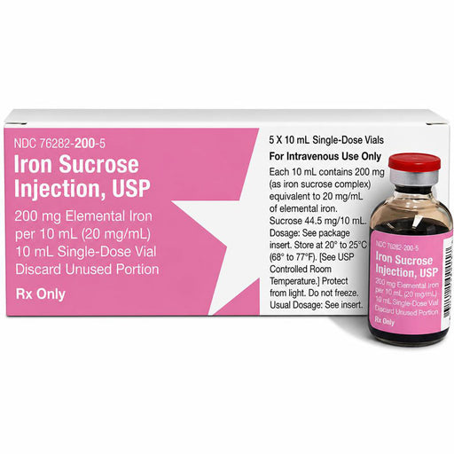 Iron Sucrose Injection 20 mg 5 ml by international Medication Systems 76329-9201-01