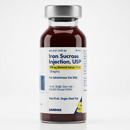 Iron Sucrose Injection 200 mg Elemental Iron Per 10 mL by Sandoz