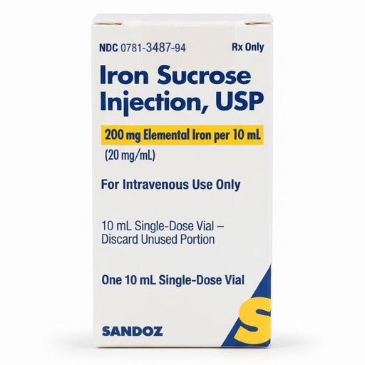 Iron Sucrose Injection 200 mg Sandoz 00781-3487-94