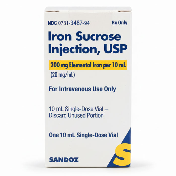 Iron Sucrose Injection 200 mg Sandoz 00781-3487-94