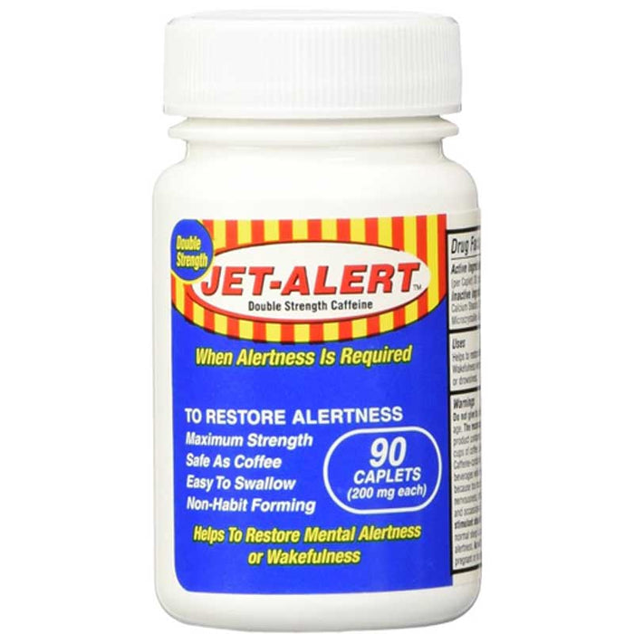 Jet Alert Caffeine Pills Double Strength 200 mg, 90 Count ...