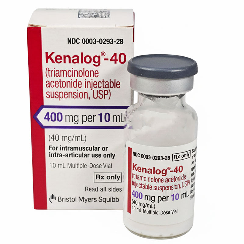 Kenalog Injection 40 mg Multiple-Dose Vial 10 mL. NDC: 00003-0293-28