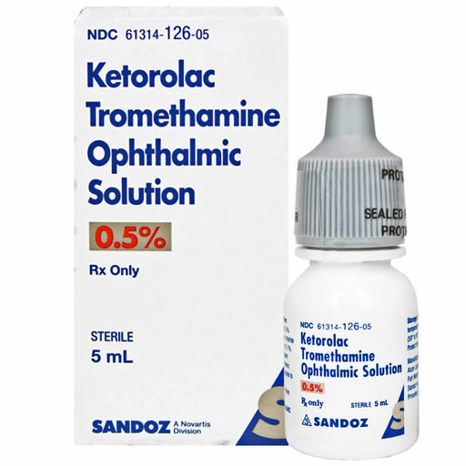 Ketorolac Tromethamine 0.5% Eye Drops in Dropper Bottle 5 mL by Sandoz 