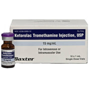 Ketorolac Tromethamine Injection 15 mg/mL Vials 1 mL by Baxter NDC 00338-0069-10