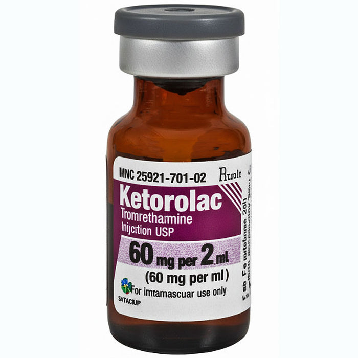 Ketorolac Tromethamine Injection 60 mg Per 2 mL Vials (Rx)