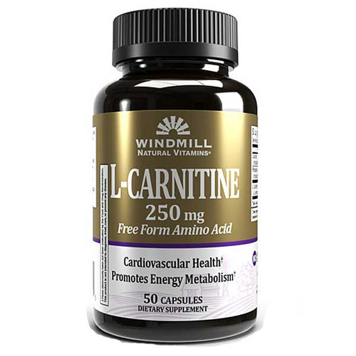 L-CarnItine 250 mg Capsules Amino Acid 50 Count