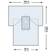 Laparotomy Abdominal Drapes 102 x 76 x 120 Inch Surgical Procedure Drapes, Sterile