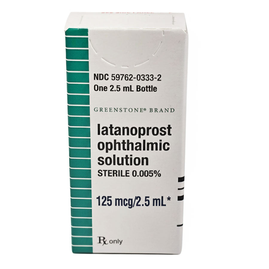 Latanoprost Eye Drops 0.005% Greenstone Brand. NDC: 59762-0333-02