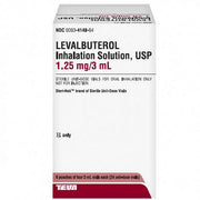 Levalbuterol Inhalation Solution 1.25mg Nebulizer Vial 3 mL, used to relieve symptoms of asthma and COPD.