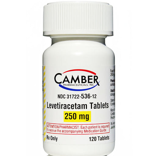 Levetiracetam Tablets 250 mg by Camber Pharma 120 Count