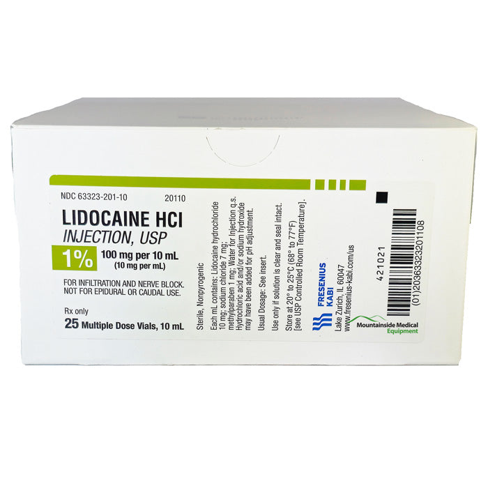 Lidocaine 1% Injection Multiple Dose Vials 10 ml by Fresenius 25/Tray (Rx) Lidocaine 1% Injection Multiple Dose Vials 10 ml by Fresenius 25/Tray (Rx)