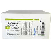 Lidocaine 1% Injection vial for local anesthesia, pain relief, and numbing in minor surgical and dental procedures, offering fast action.