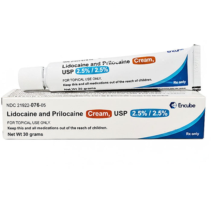 Lidocaine 2.5% and Prilocaine 2.5% Numbing Cream (Emla Cream) 30 grams