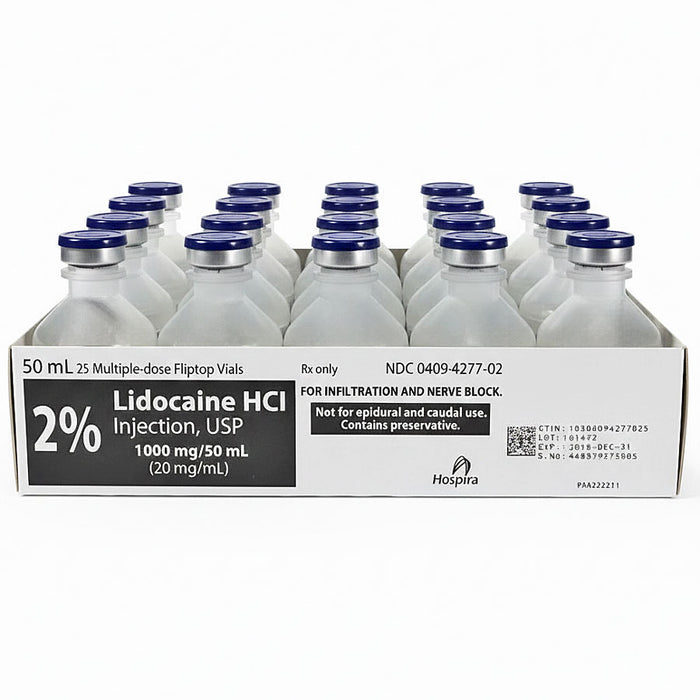 Lidocaine 2% Injection 50 mL Multiple-Dose Vials by Hospira Pfizer