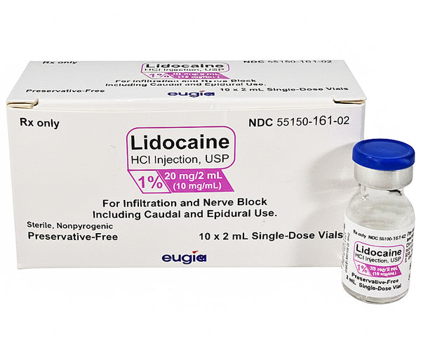 b12 injection with lidocaine Lidocaine HCl Injection 1% 20 mg/2 mL Single Dose Preservative-Free — Mountainside Medical